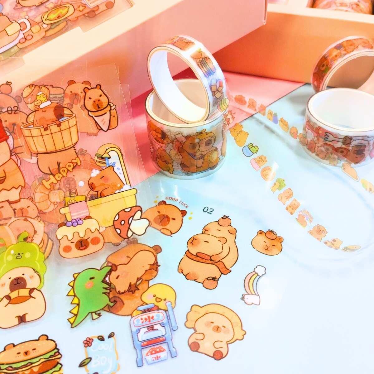 Cinta mini + sticker Capybara