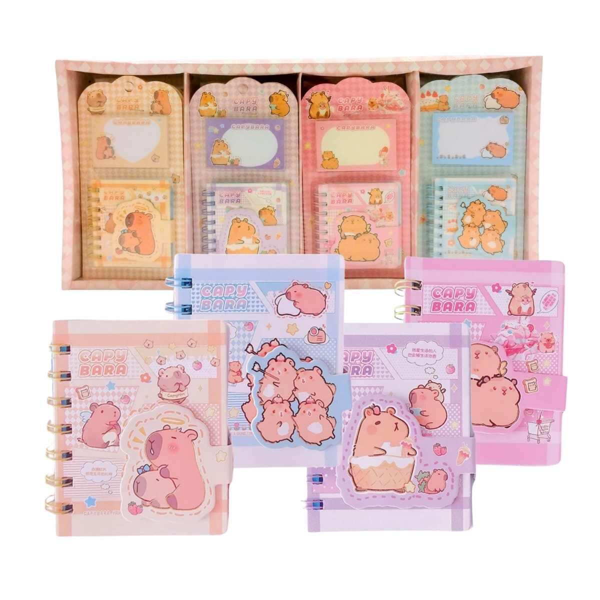 Libreta mini Capybara 60 hojas c/abrojo + block notas