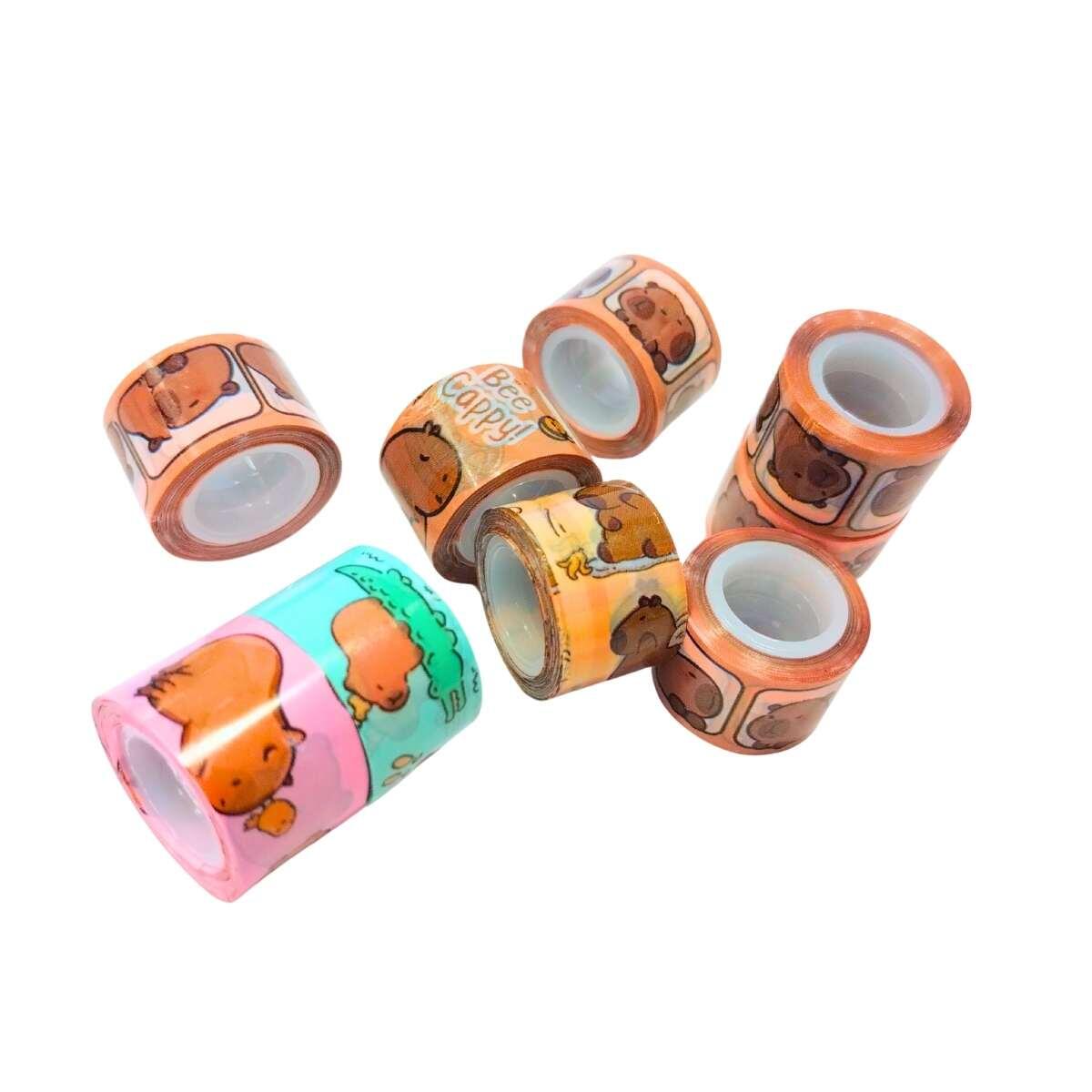 Set Mini Cinta Capybara x 9 + portacinta