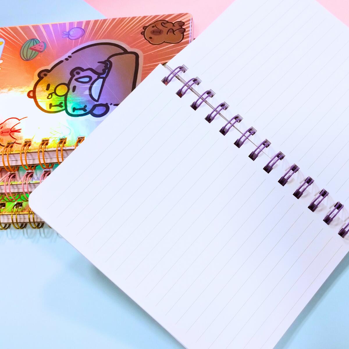 Cuaderno Capybara metalizado
