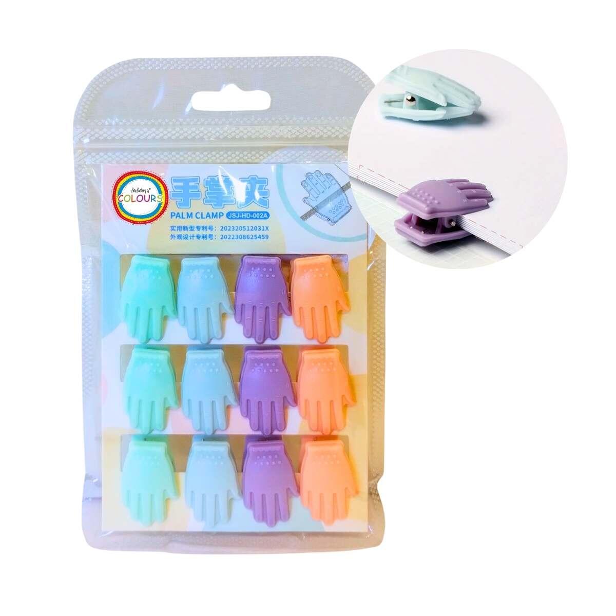 Clip Manitos color pastel en blister x 12