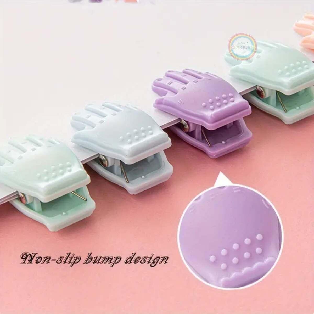 Clip Manitos color pastel en blister x 12