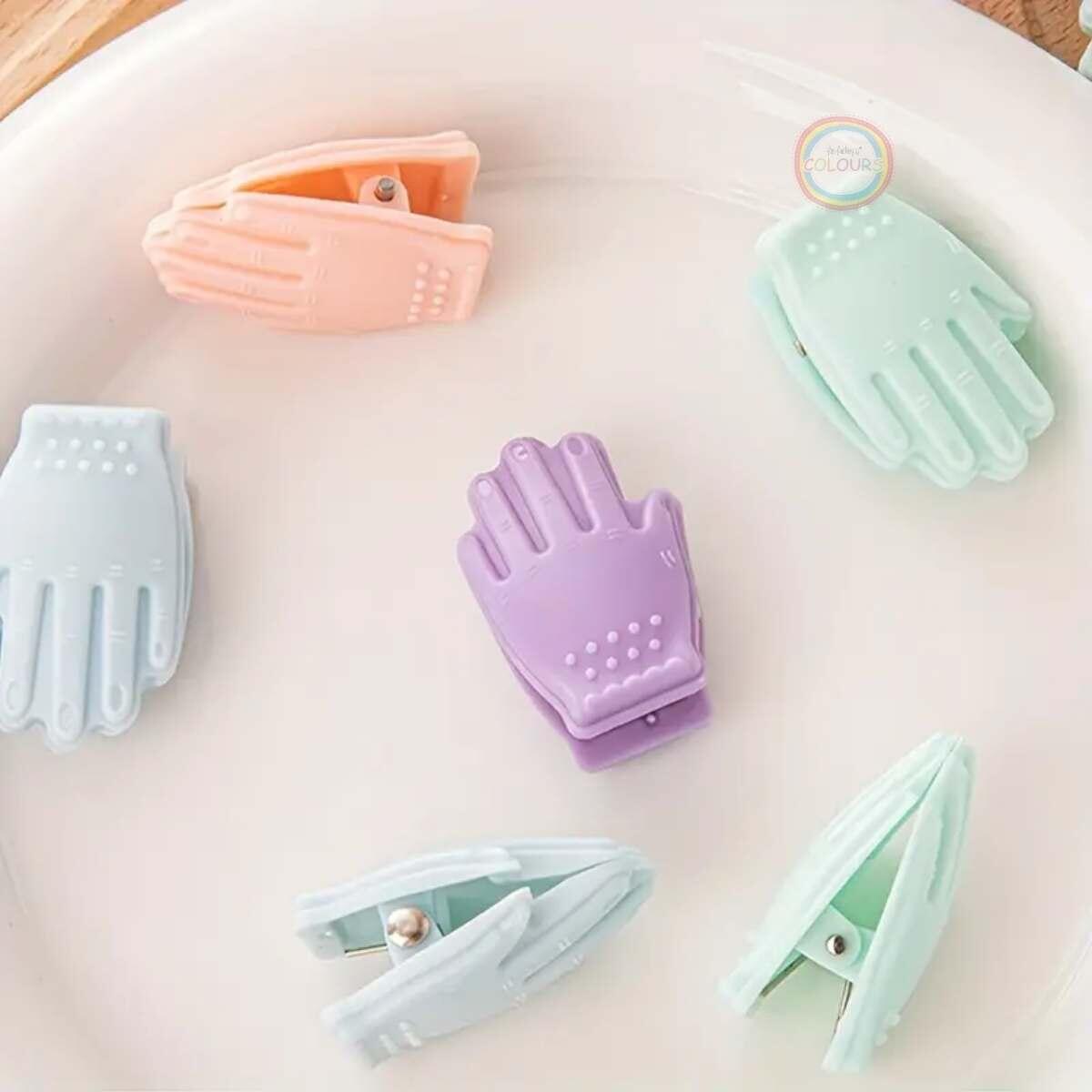 Clip Manitos color pastel en blister x 12