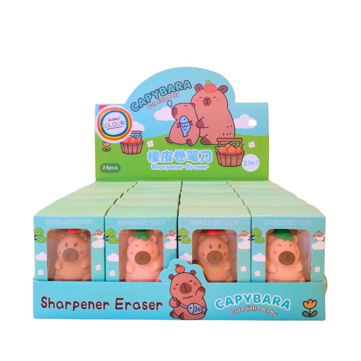 Sacapuntas c/goma Capybara 3D
