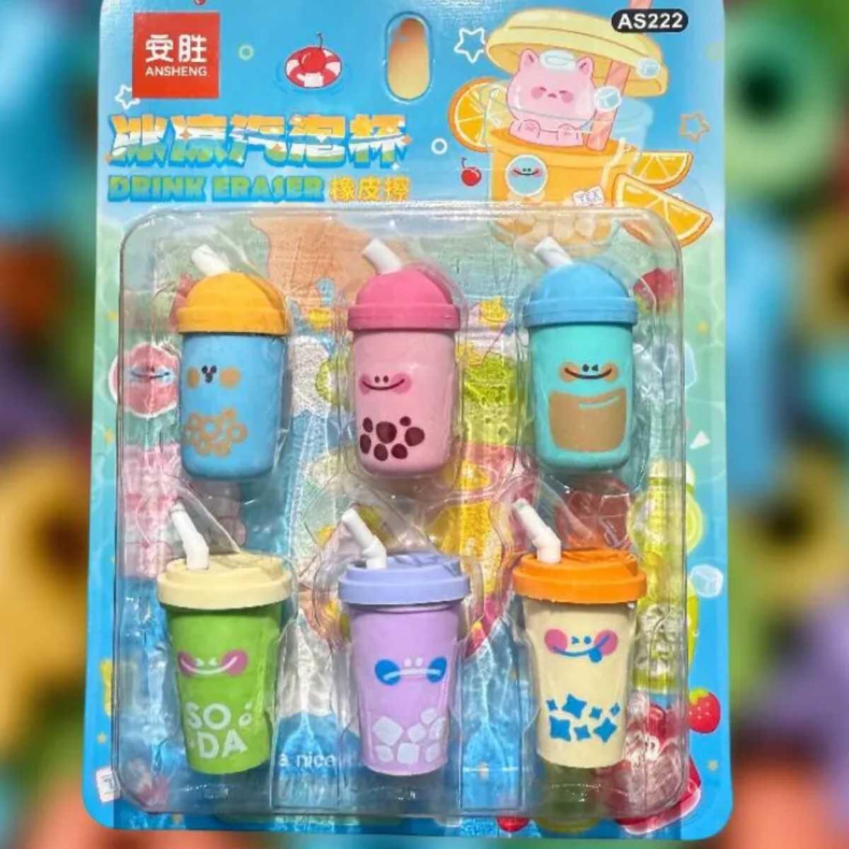 Goma vasitos en blister