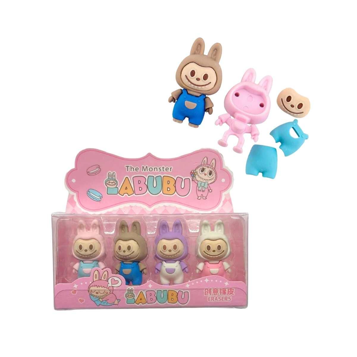 Goma Labubu x 4 en blister