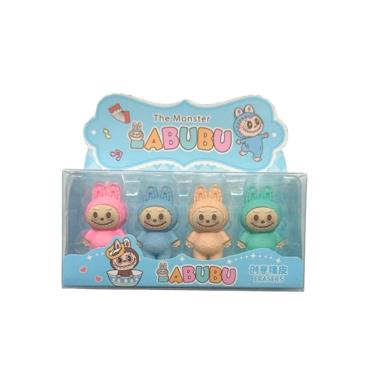 Goma Labubu x 4 en blister