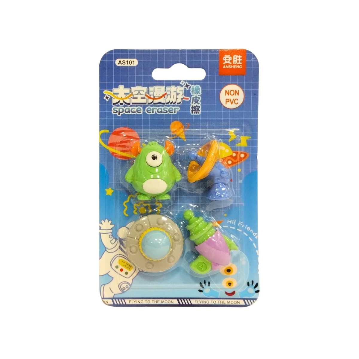 Goma Astronauta x 4 en blister
