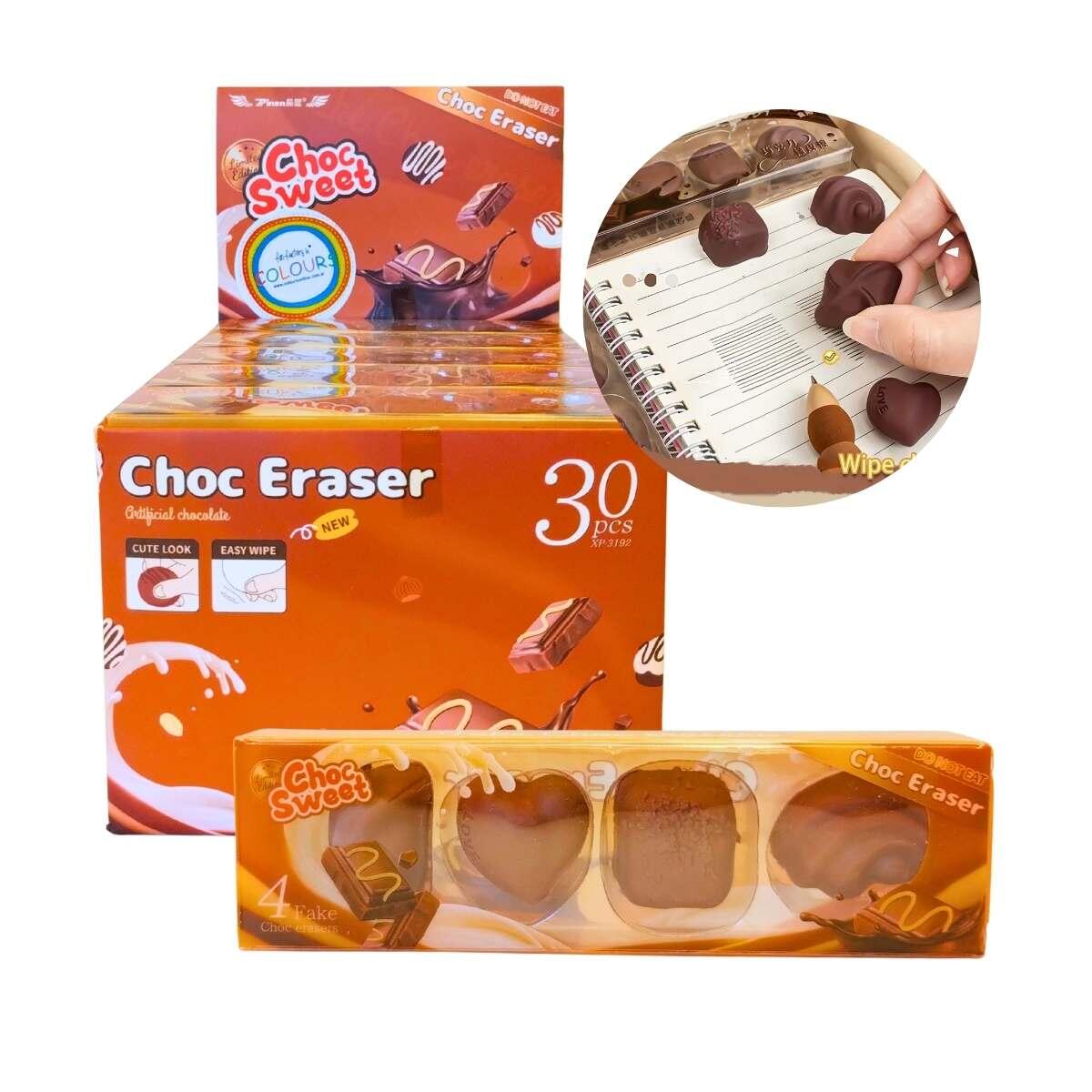 Goma Bombones Choco Sweet con Aroma x 4 en caja pvc
