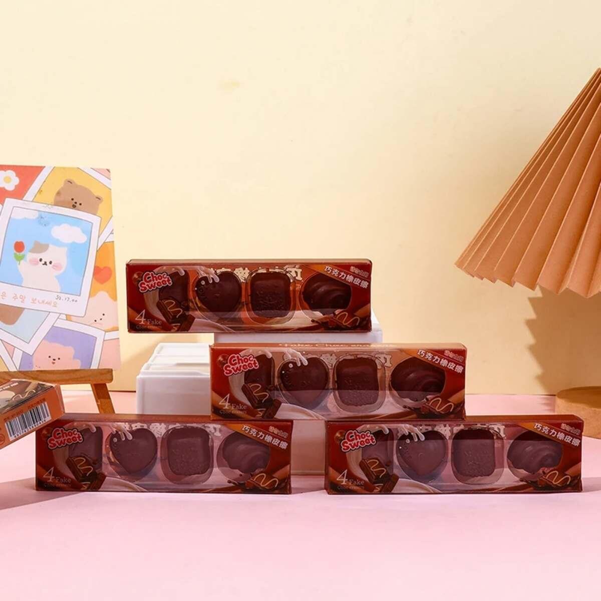 Goma Bombones Choco Sweet con Aroma x 4 en caja pvc
