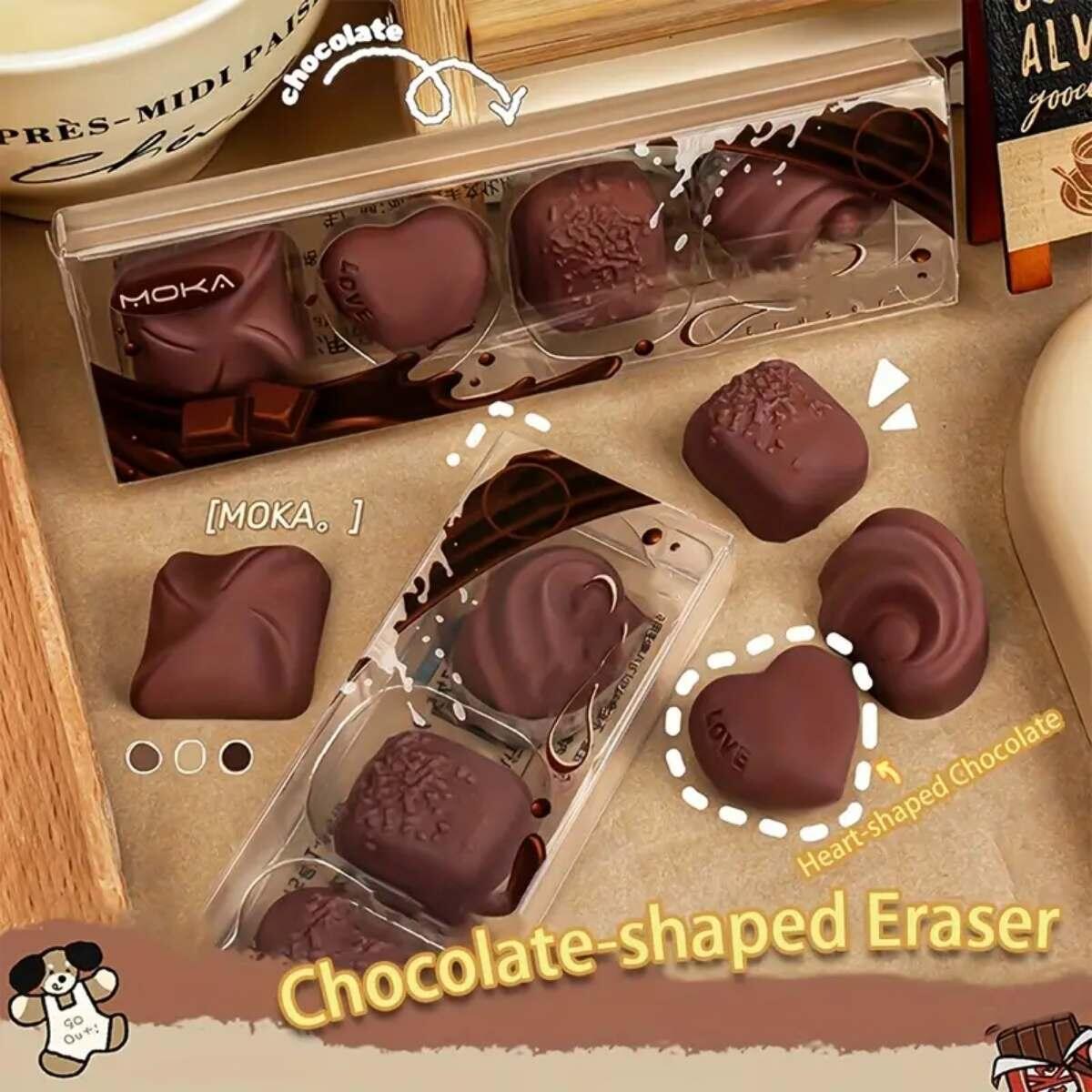 Goma Bombones Choco Sweet con Aroma x 4 en caja pvc