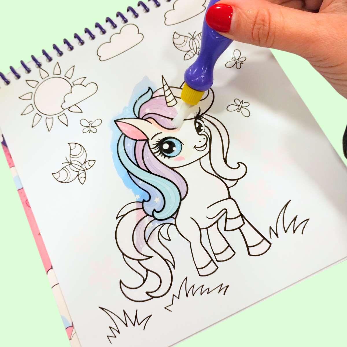 Libro para pintar Unicornio Magic Water - 8 hojas