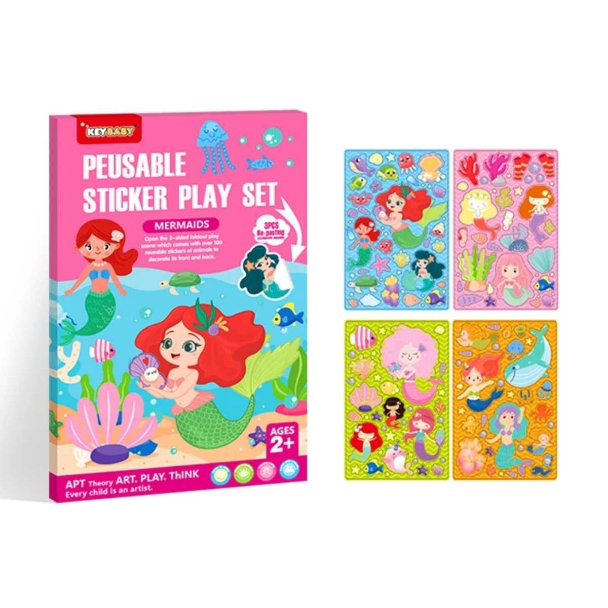 Album x 2 escenarios Sirenas + 4 planchas de Stickers x 25