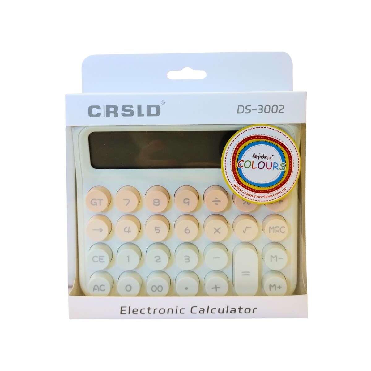 Calculadora horizontal Pastel solar y pila