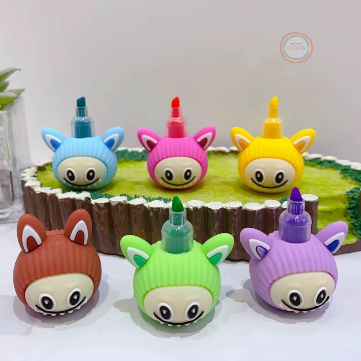 Resaltador Labubu x 5 colores en caja