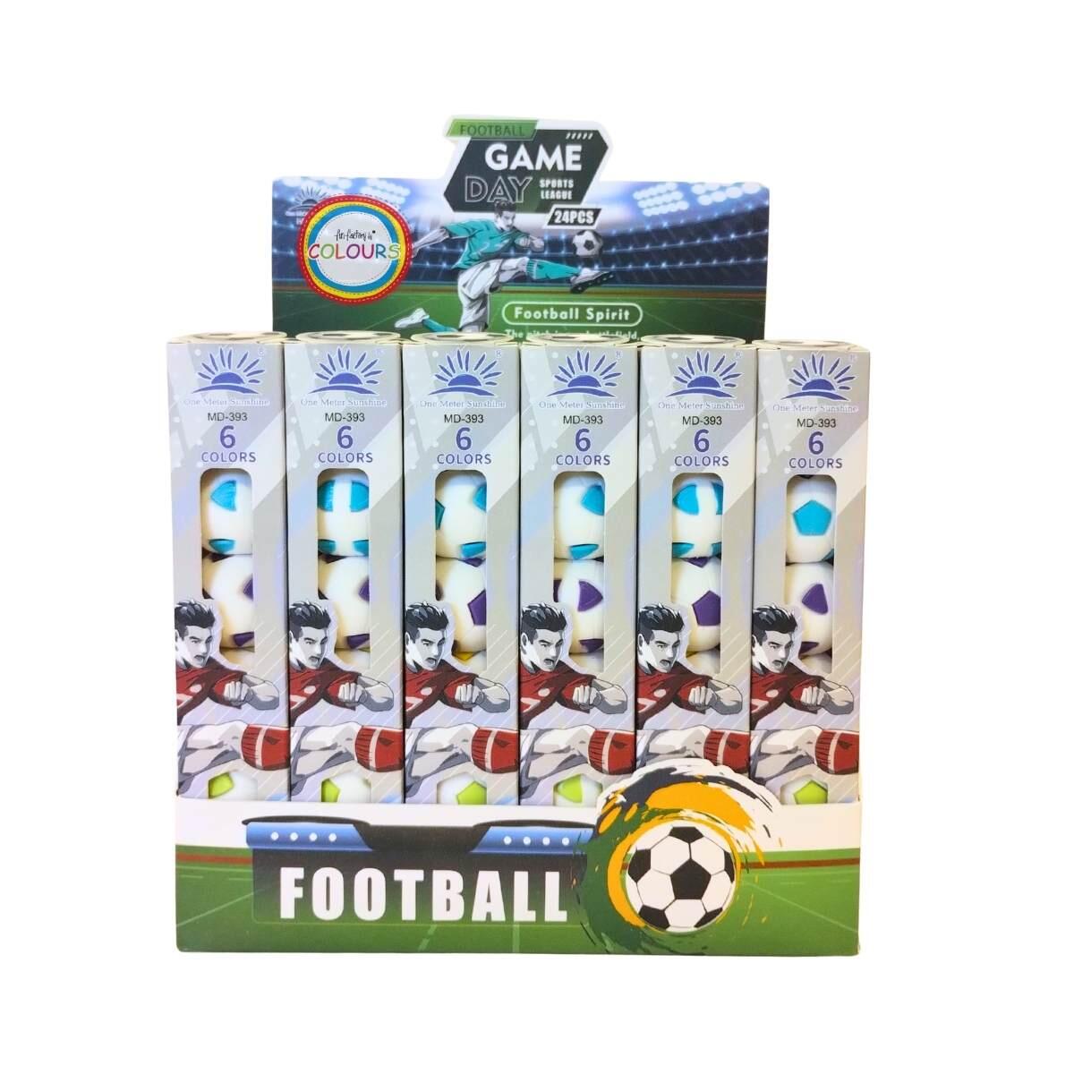 Resaltador Pelota deFutbol x 5 colores en caja