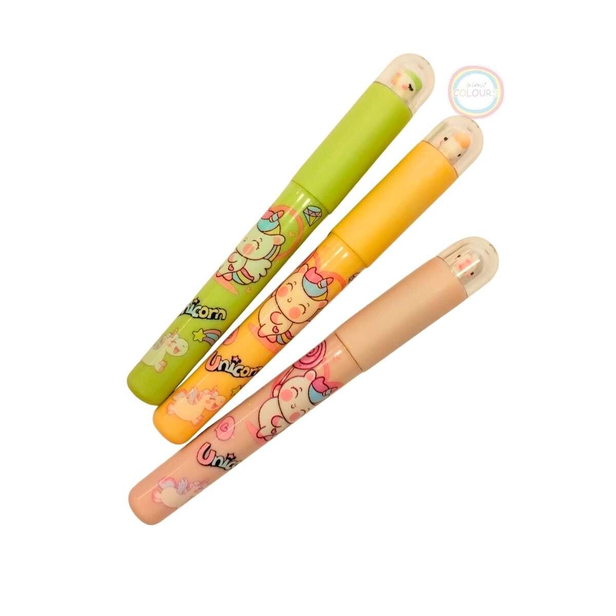 Resaltador Unicornio c/capsula mini y cuerpo estampado