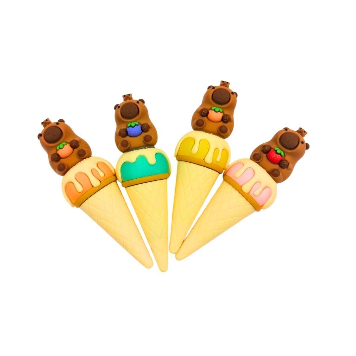 Resaltador Capybara c/helado en cucurucho
