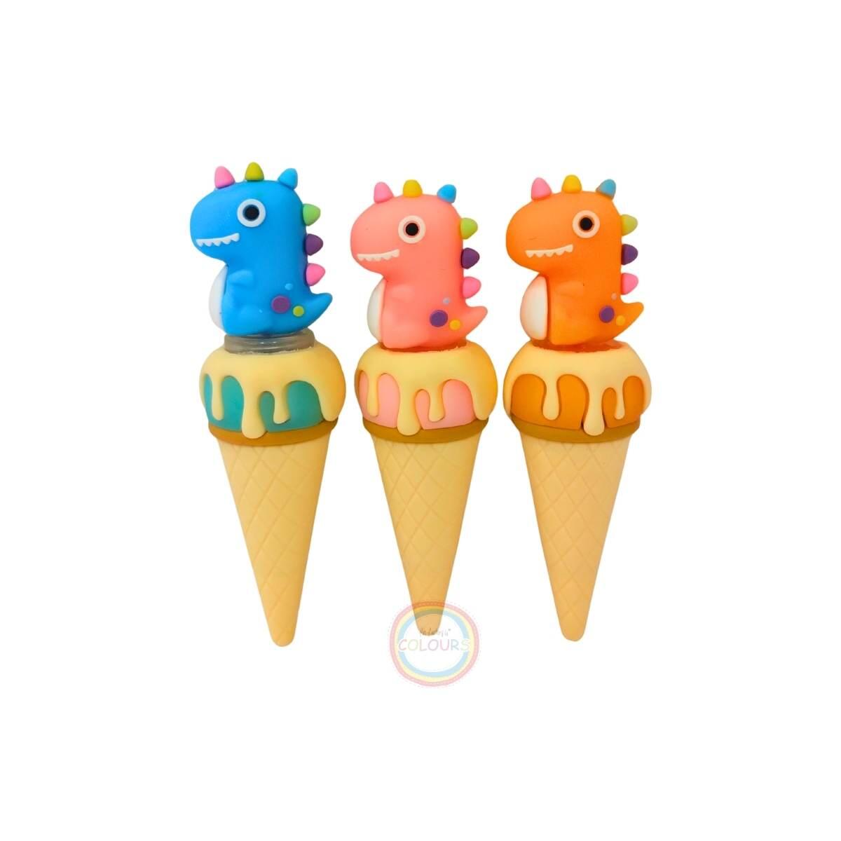 Resaltador Dino c/helado en cucurucho