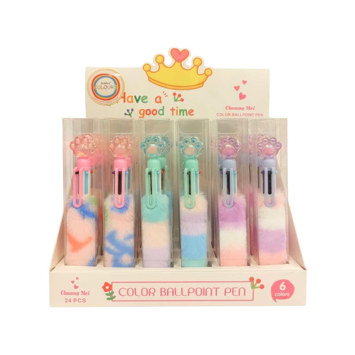 Boligrafo multi x 6 Huella peluche