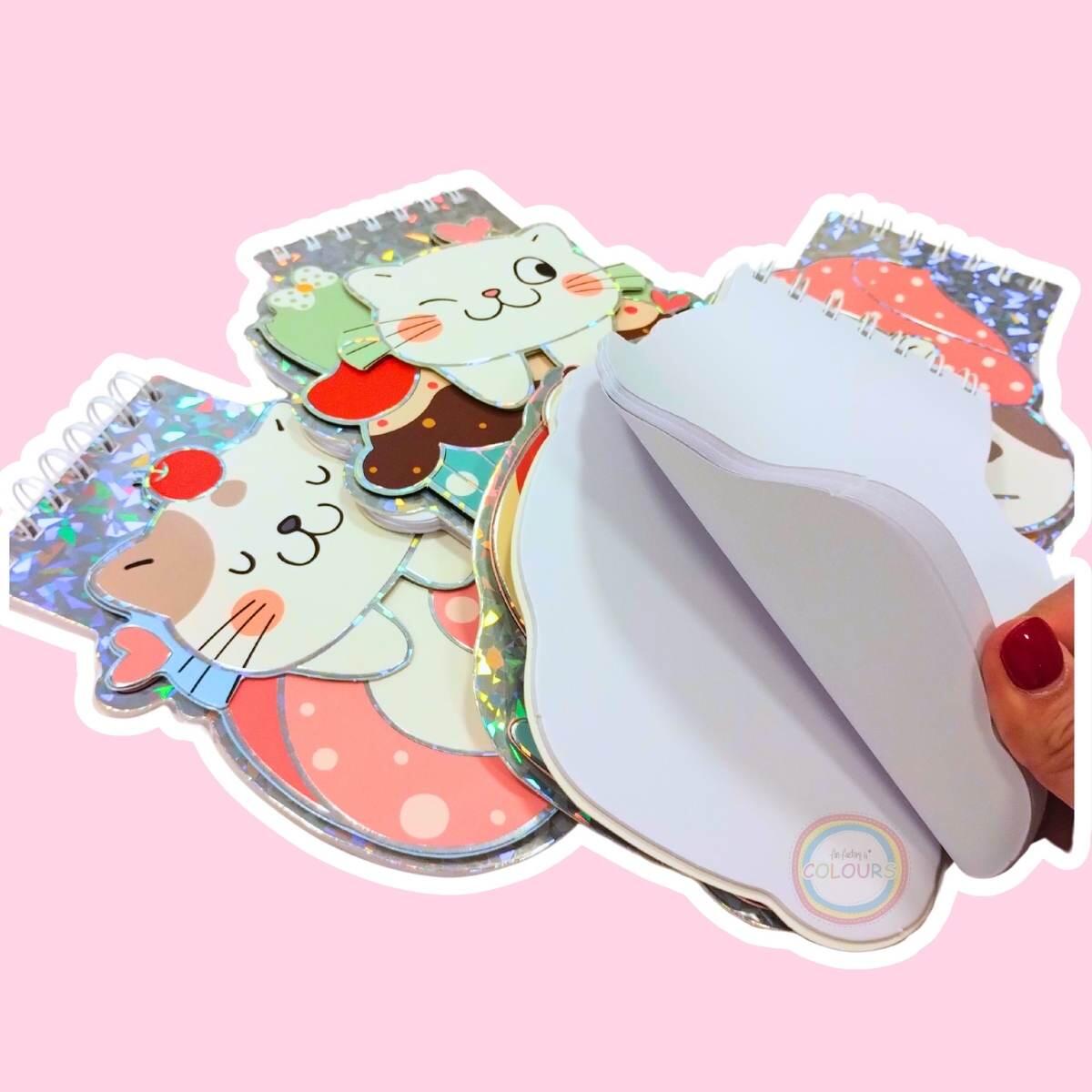 Libreta Gatitos c/dulce 3D  - 60 hojas lisas