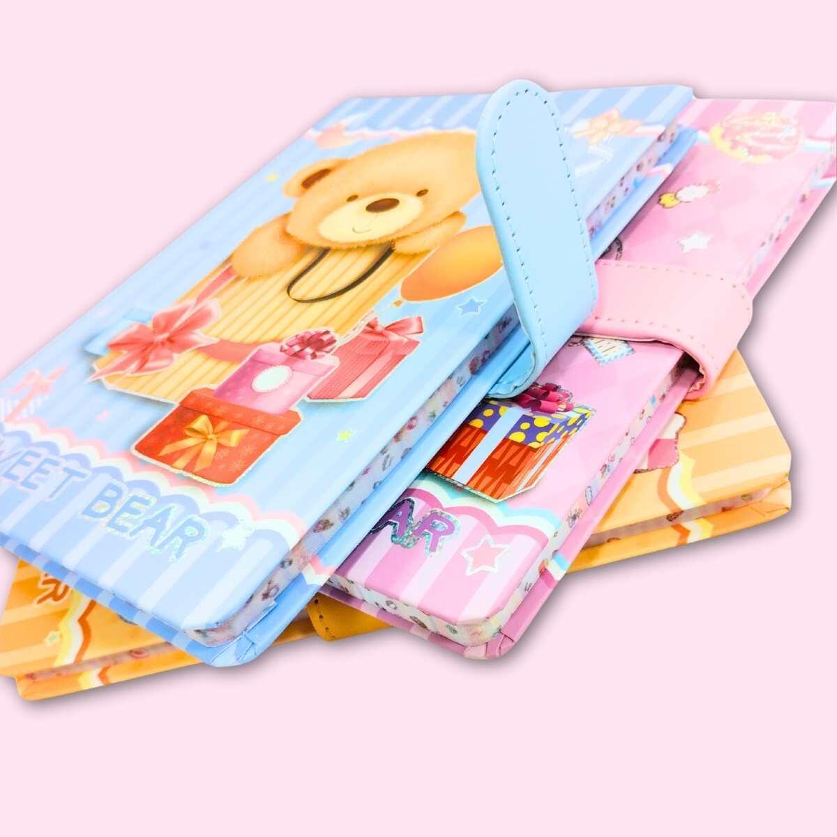 Cuaderno Ositos c/cierre magnetico tapa dura - 96 hojas