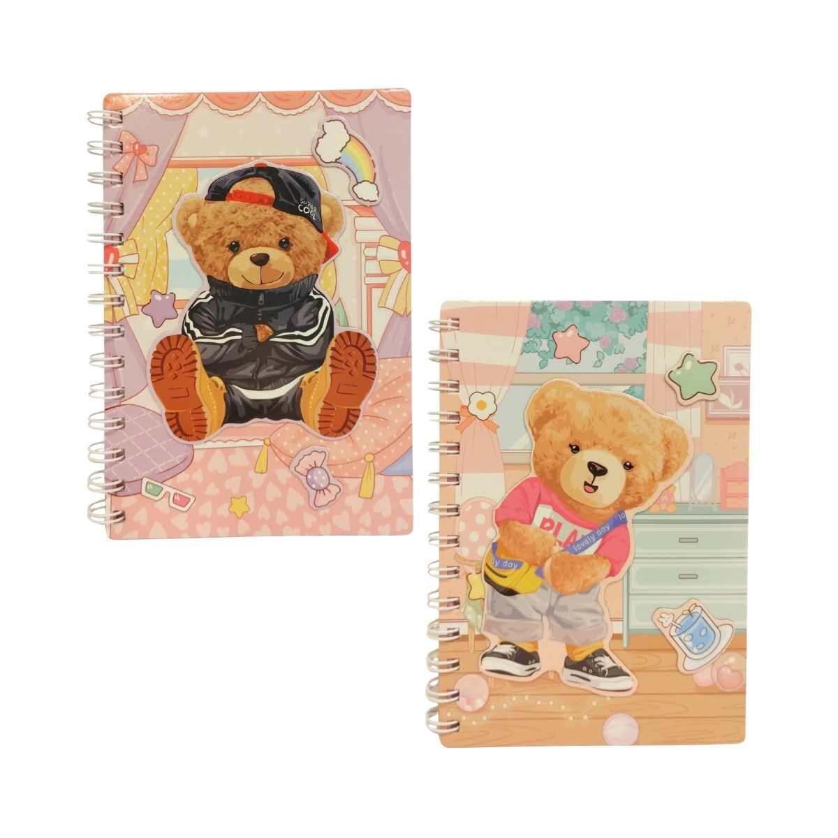 Cuaderno Ositos c/espiral e imanes - 60 hojas rayadas