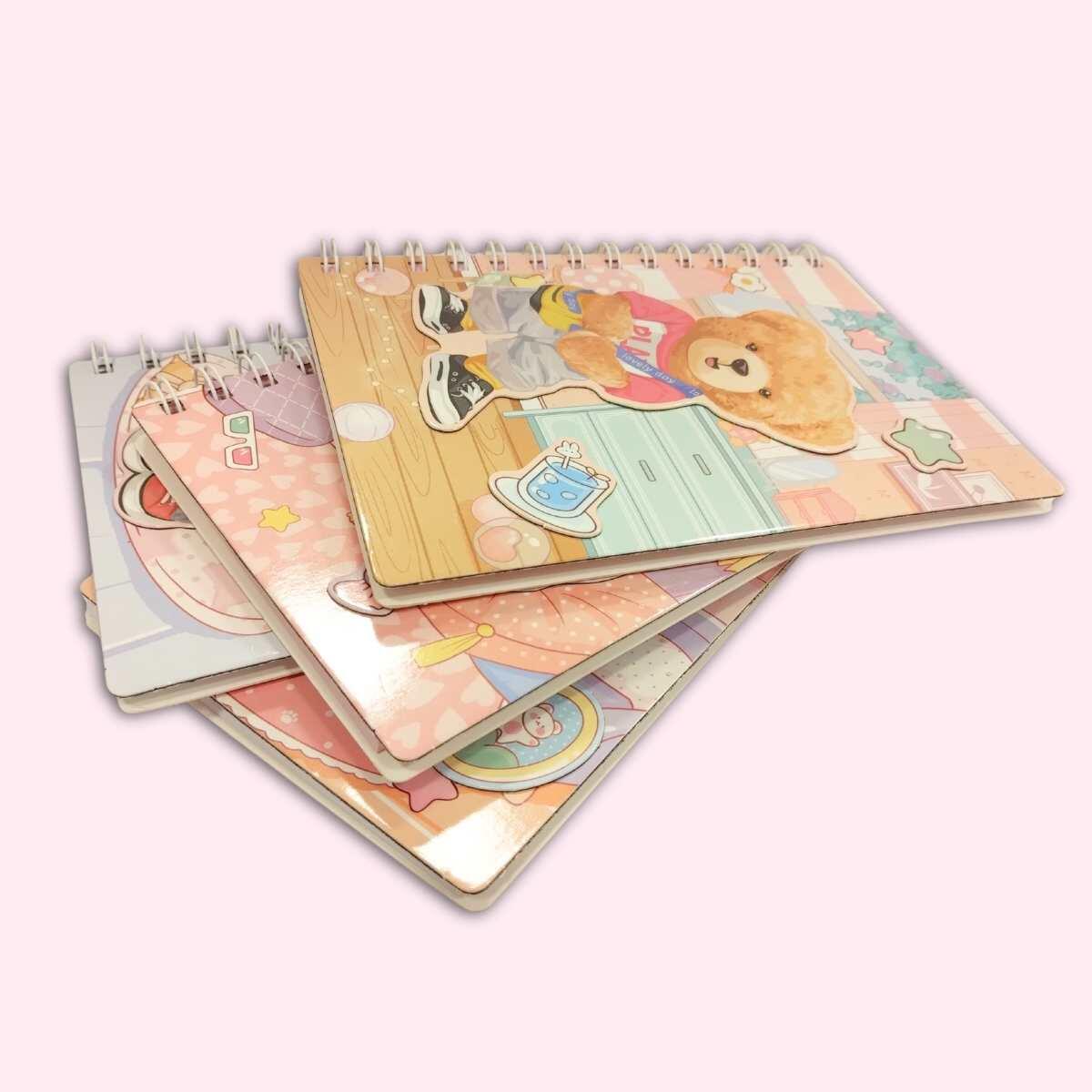 Cuaderno Ositos c/espiral e imanes - 60 hojas rayadas
