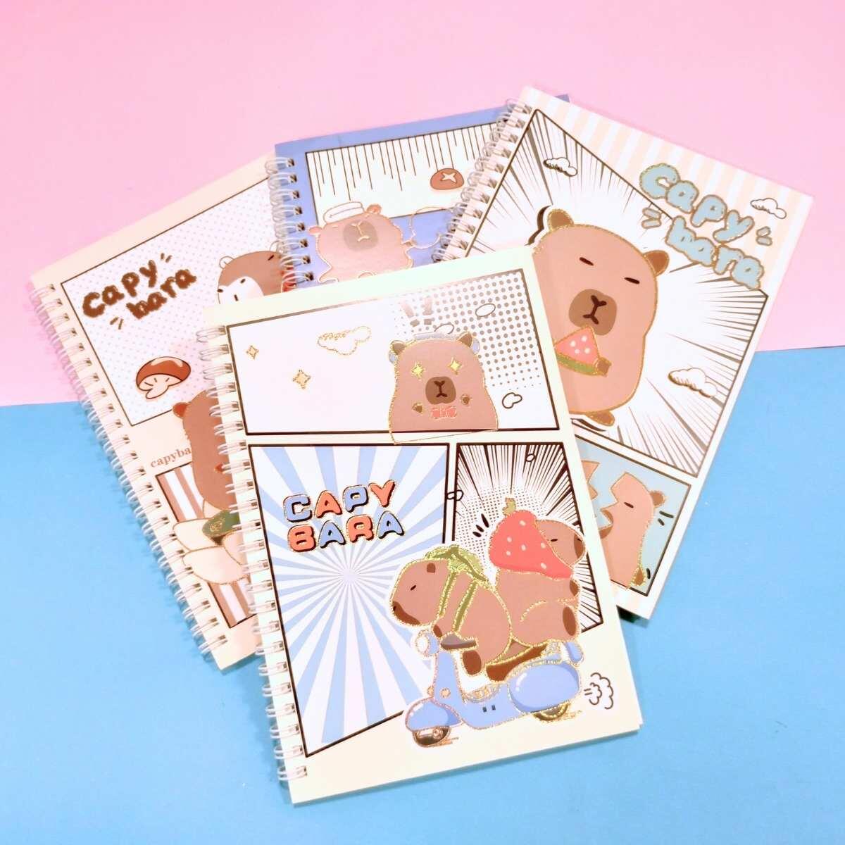 Cuaderno Capybara c/dorado - 60 hojas rayadas