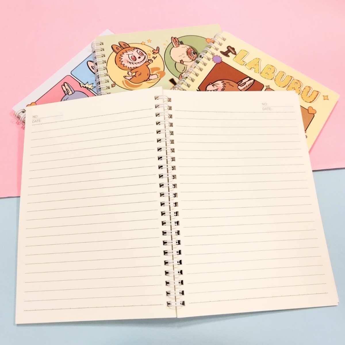 Cuaderno Labubu c/dorado - 60 hojas  rayadas