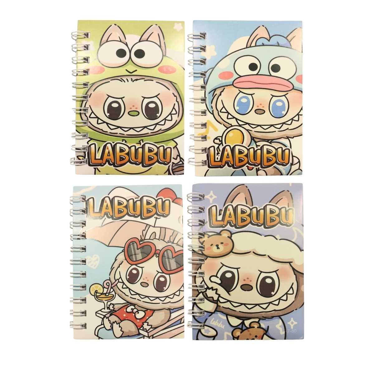 Set mini libretas Labubu x 4 - 40 hojas