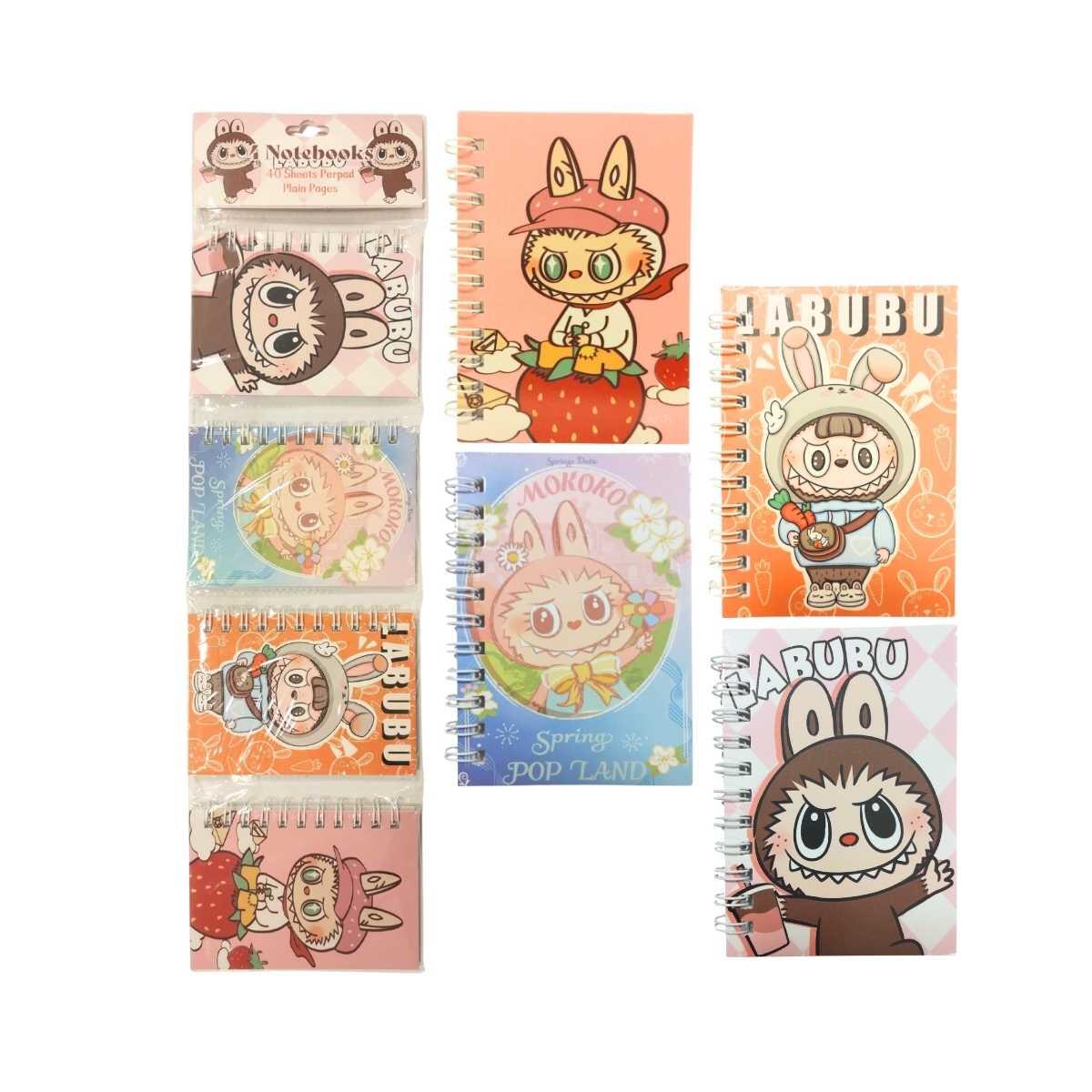 Set mini libretas Labubu individual x 4 - 40 hojas