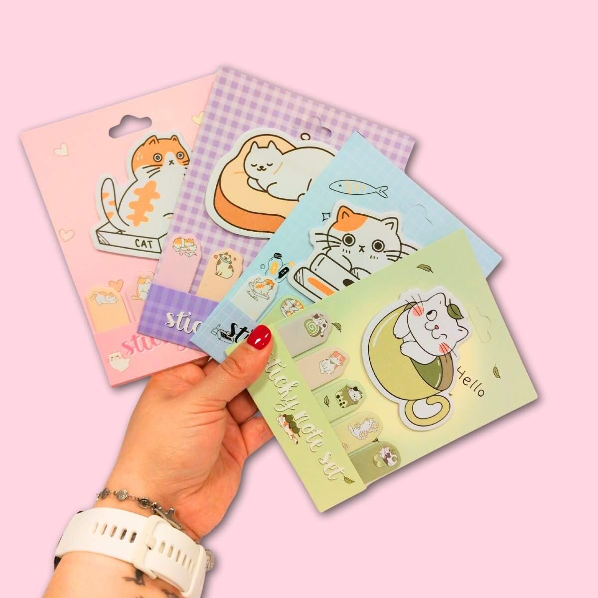 Post it Gatos 20 hojas x 6