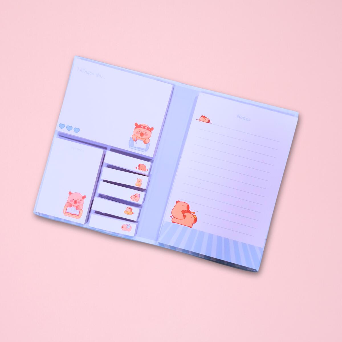 Post it y notas Capybara 70 hojas x 8 tapa dura