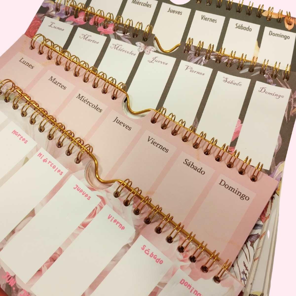 Post it + semanal Flores 30 hojas x 8