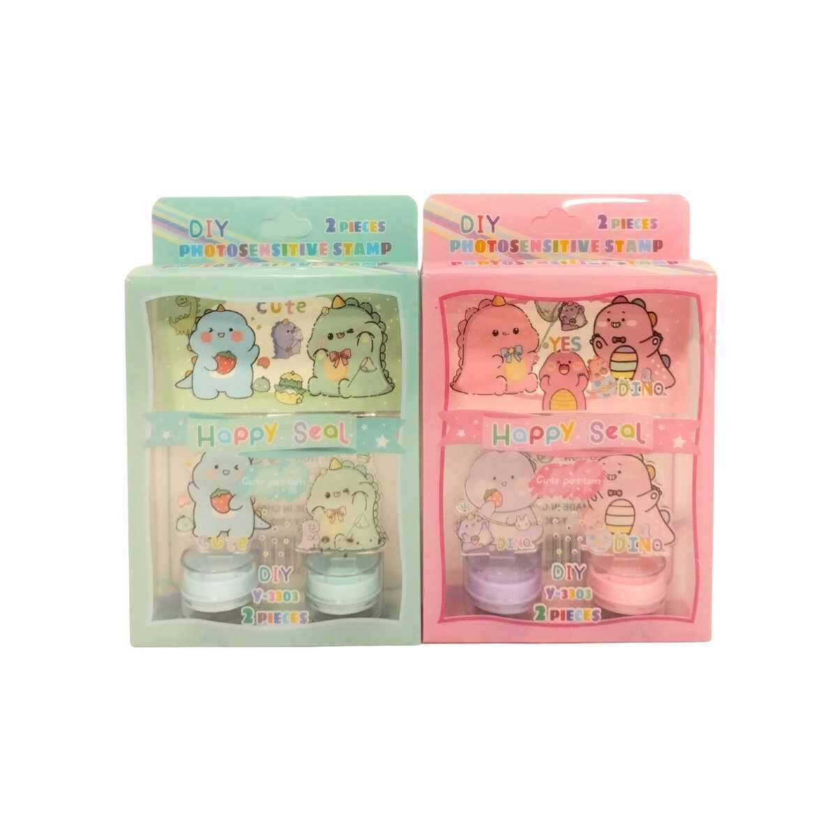 Sello Dino x 2 + libretita en blister