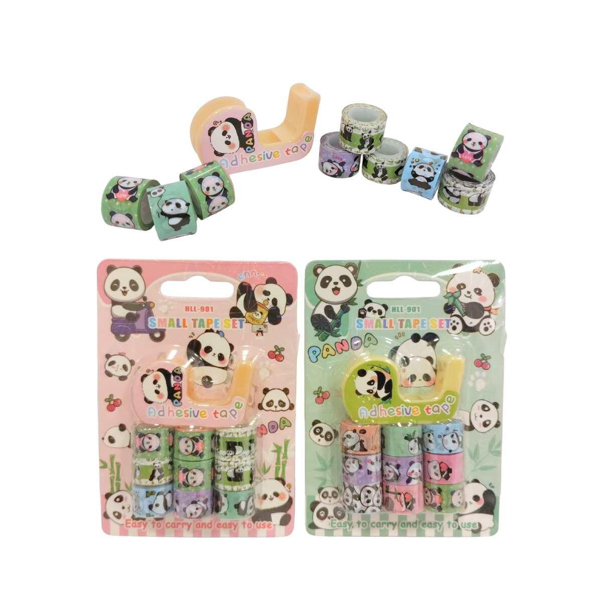 Cinta mini Panda x 9 c/dispenser en blister