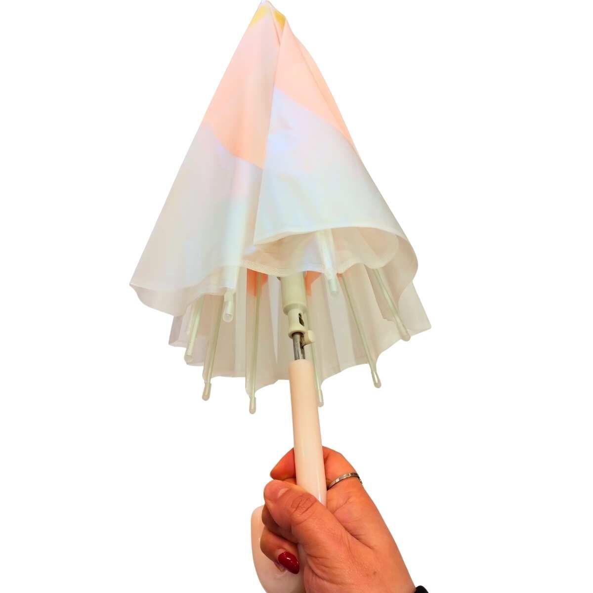 Paraguas c/Flor semiatomatico - 55cm