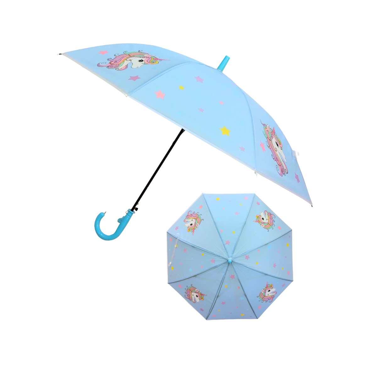 Paraguas Unicornio semiautomatico c/silbato - 50cm