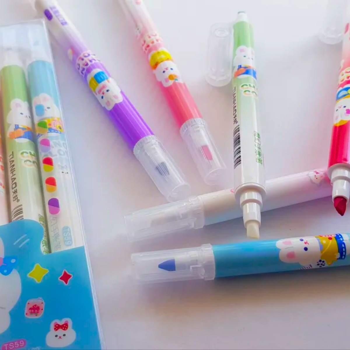 Resaltador Cambia Color x 6 colores en caja pvc