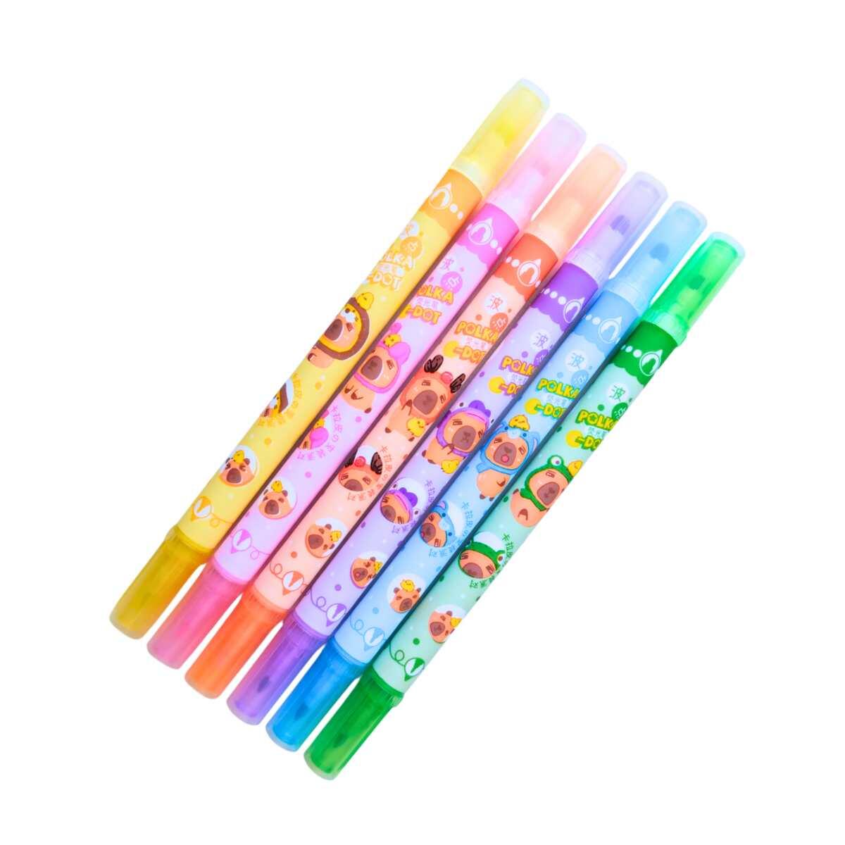 Resaltador Capybara fluorescente x 6 en caja pvc