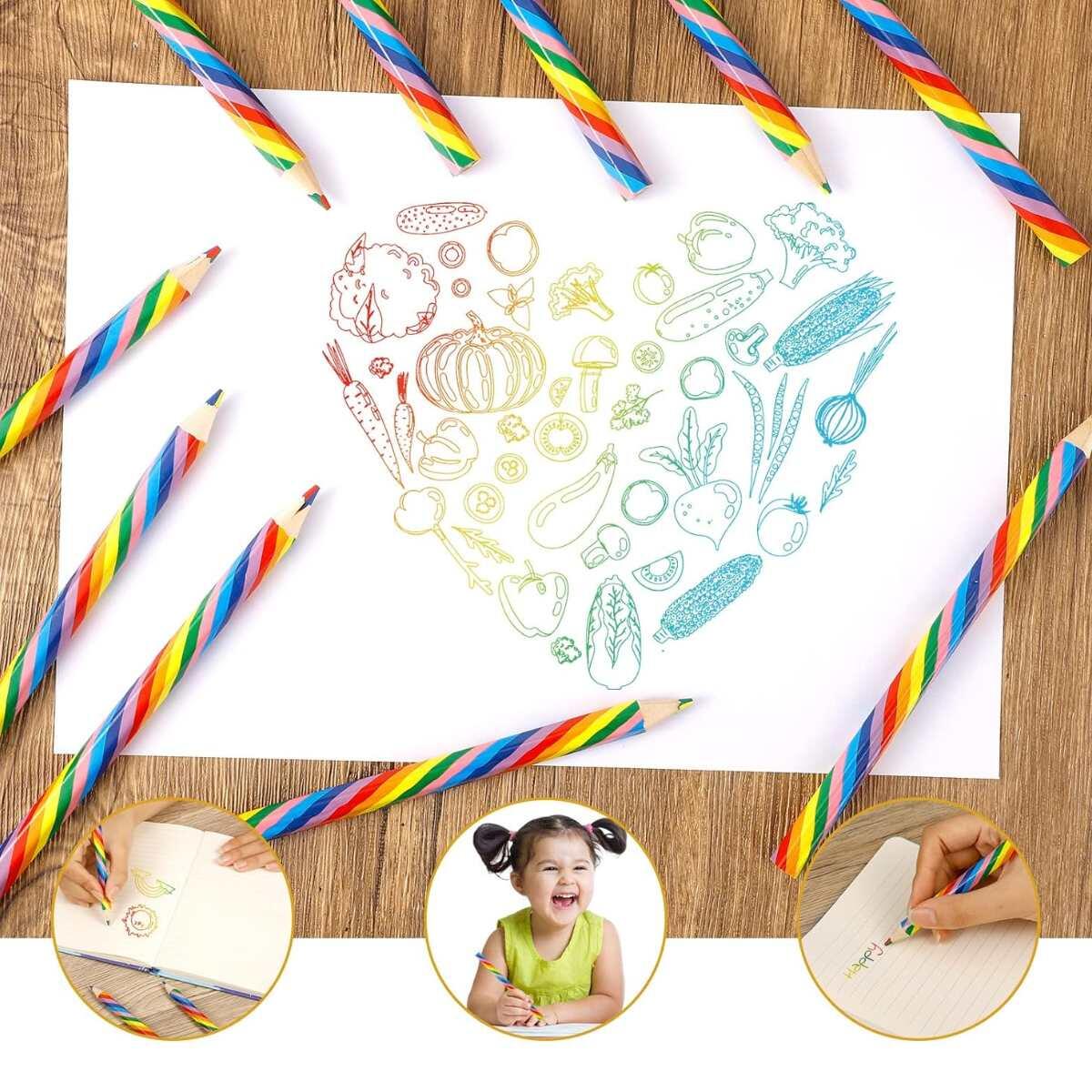 Lapiz punta multicolor en tubo 