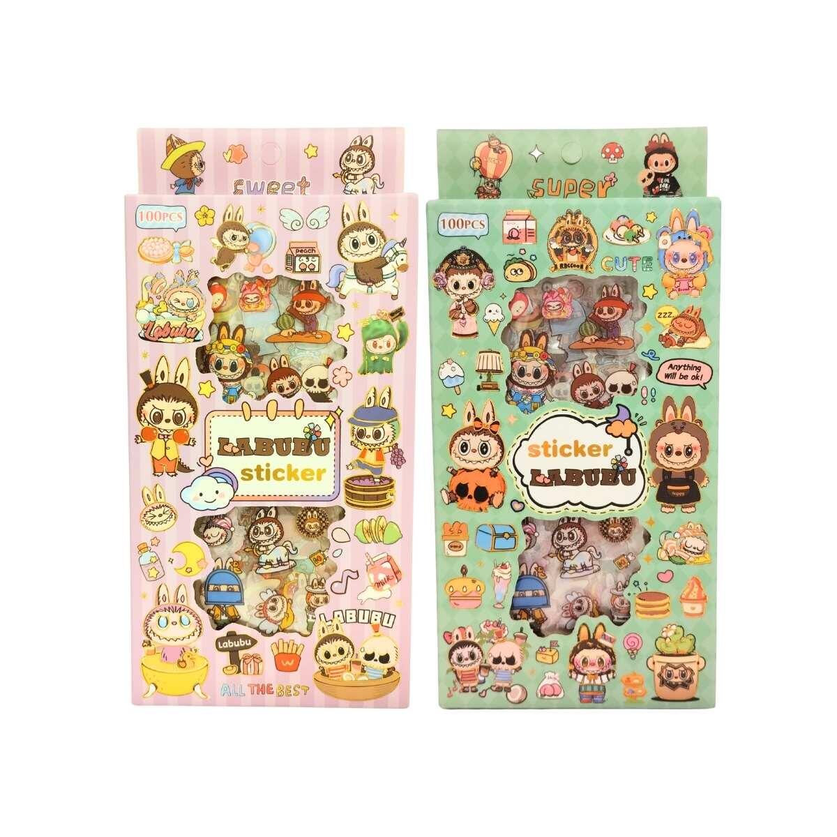 Sticker Labubu en caja - 100 unidades