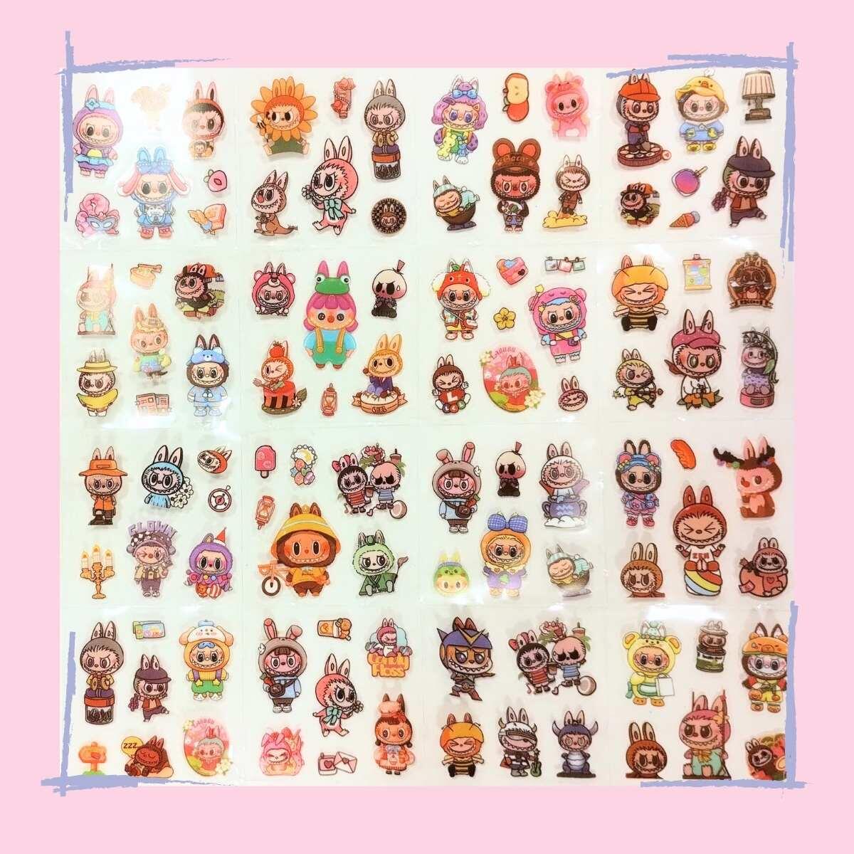 Sticker Labubu en caja - 100 unidades