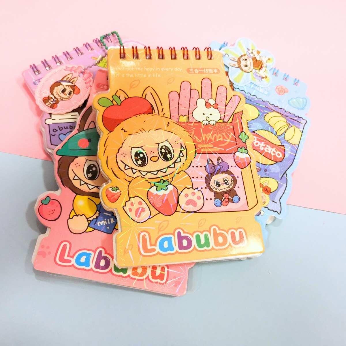 Libreta/Anotador Labubu c/sticker y llavero