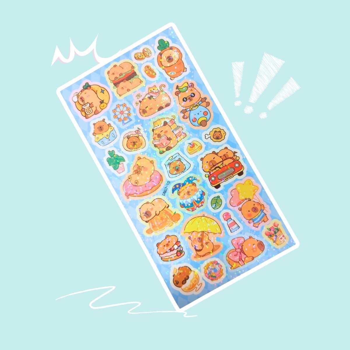 Sticker Capybara c/brillo