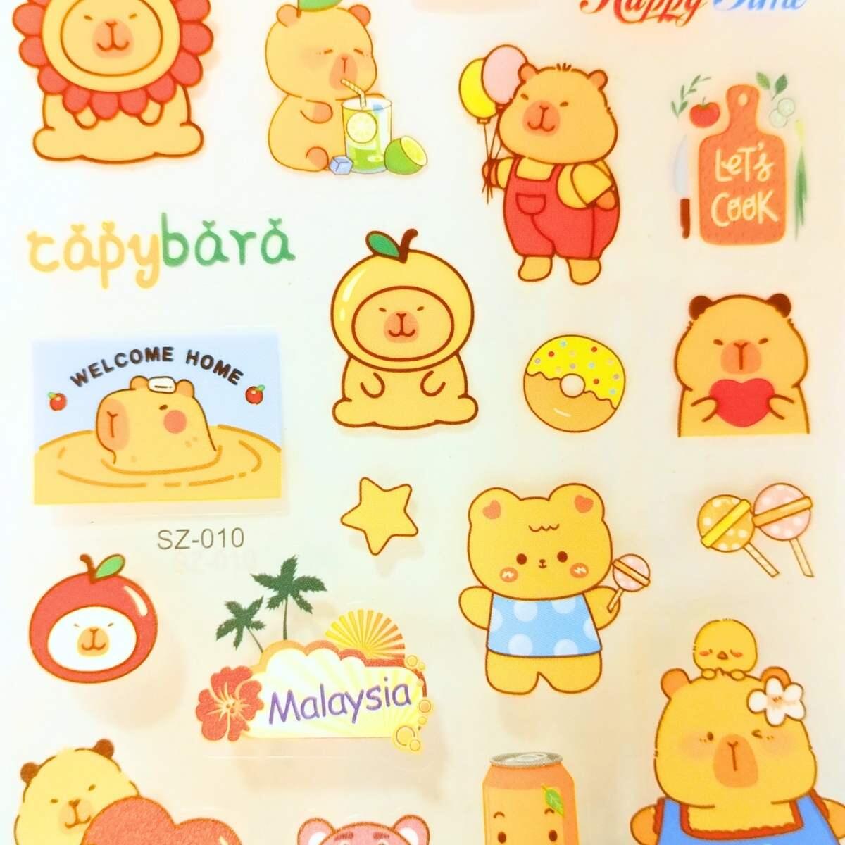 Sticker Capybara transparente 