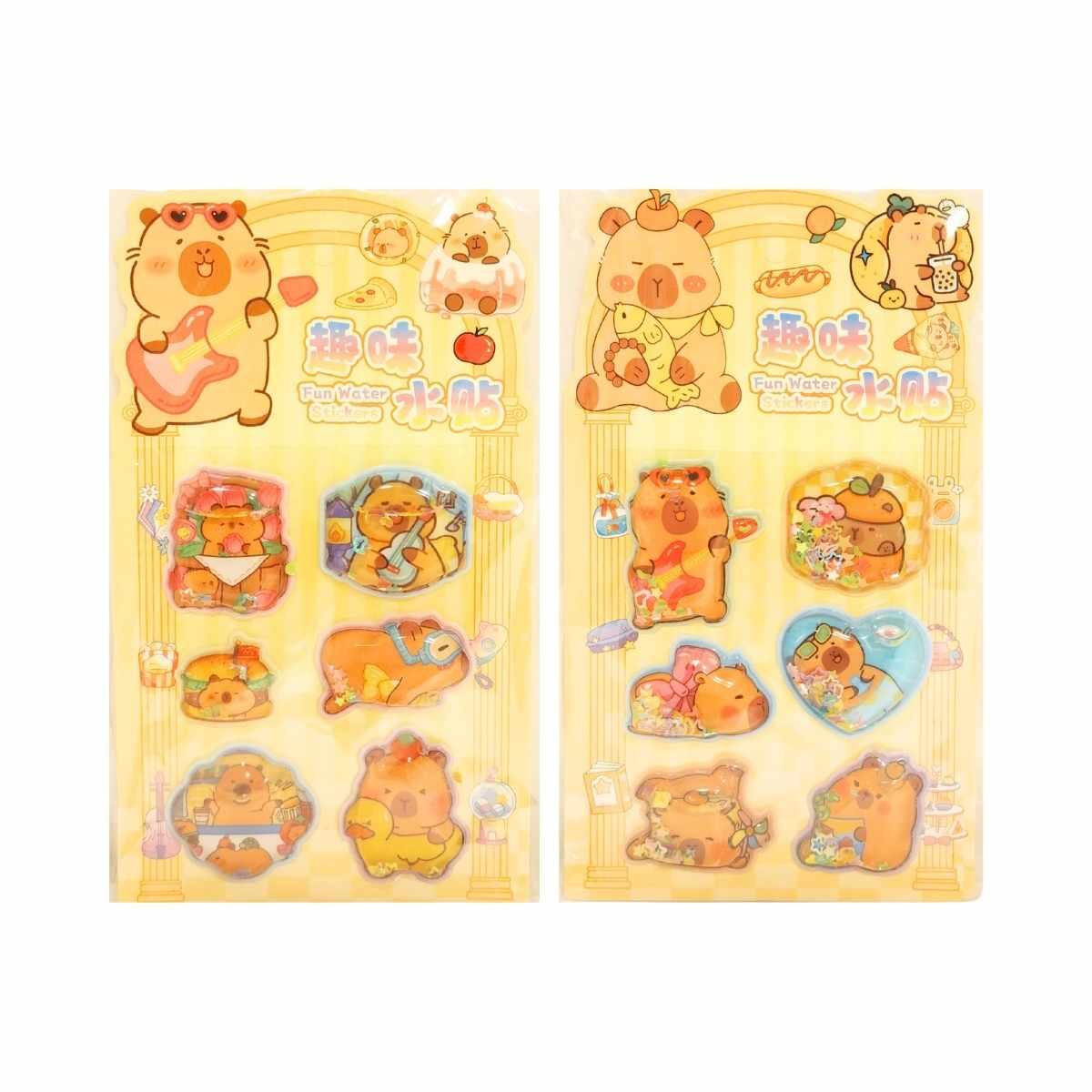 Sticker Capybara pop up c/liquido