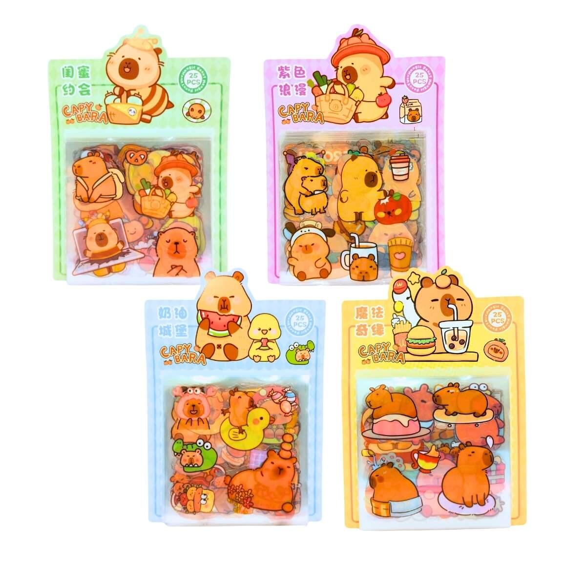 Sticker transparente Capybara - 25 unidades