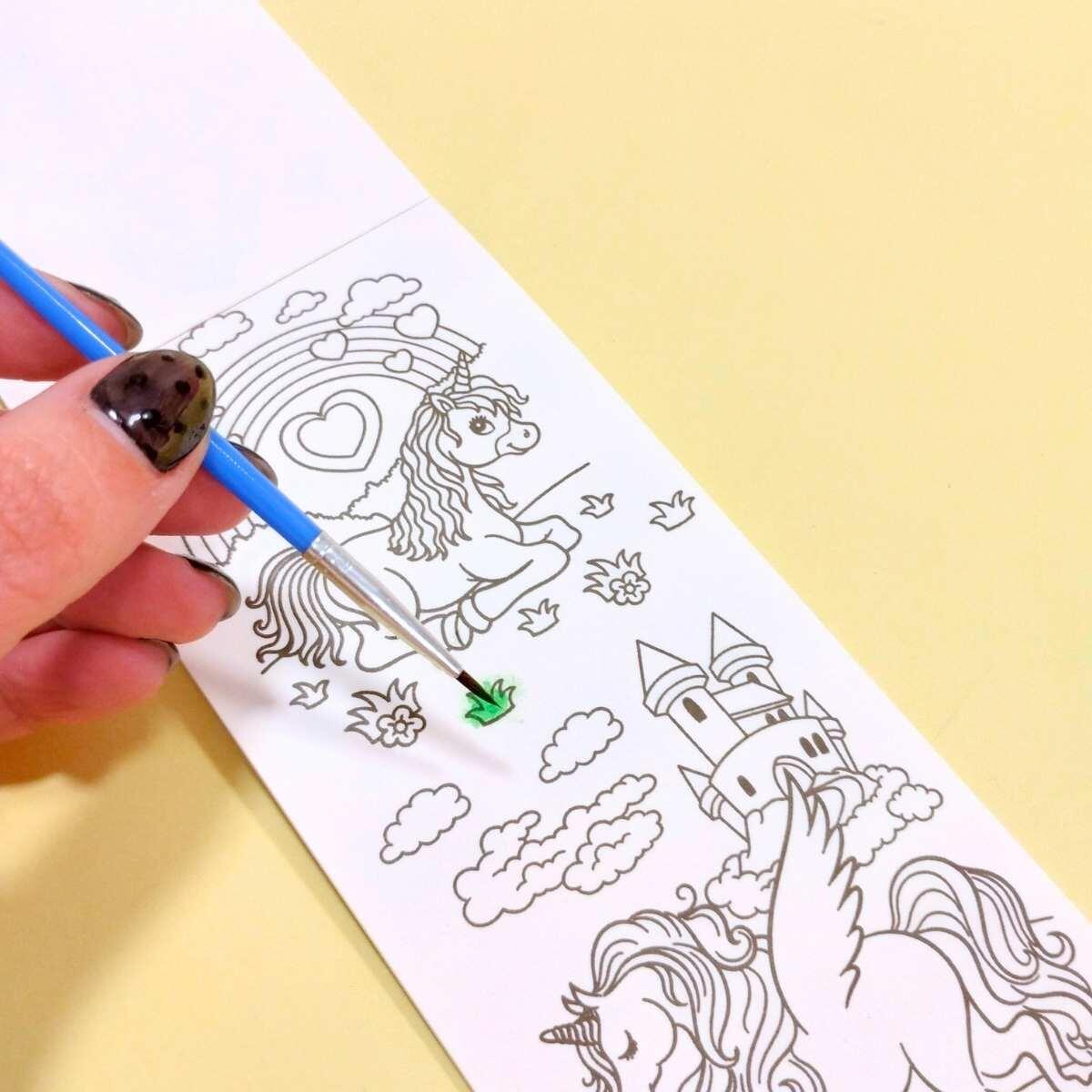 Libro Para Pintar con Acuarela Unicornio x 12 hojas
